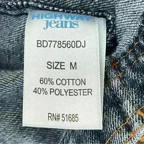 Womens Highway Jeans Distressed Jean Denim Jacket Size M Light Wash New! - Picture 12 of 12
